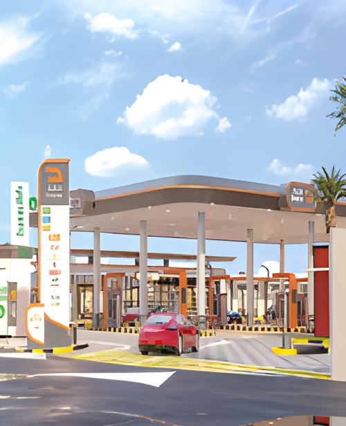 أعمال إنشاء محطات بترول